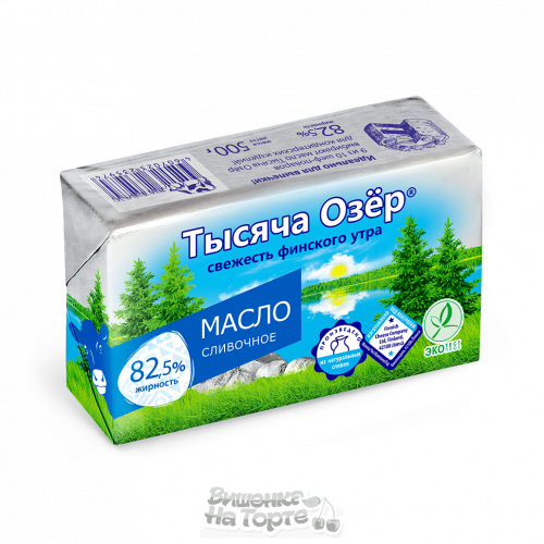 Масло сливочное "Тысяча Озер" 82,5%, 350 г Масло сливочное "Тысяча Озер" 82,5%, 350 г