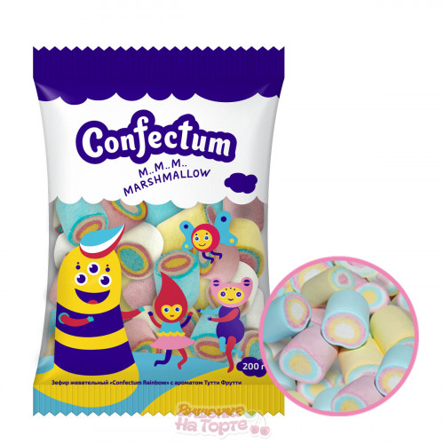Маршмеллоу "Confectum Rainbow" Тутти Фрутти, 100 г Маршмеллоу "Confectum Rainbow" Тутти Фрутти, 100 г